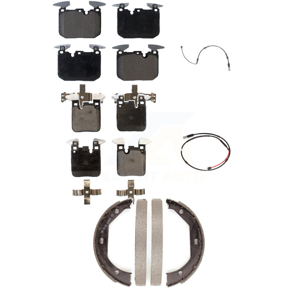 Front Rear Ceramic Disc Brake Pads And Wear Sensors Kit (5Pc) For BMW M3 M2 KTW-100760