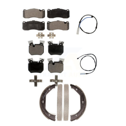 Front Rear Ceramic Disc Brake Pads And Wear Sensors Kit (5Pc) For BMW 135i 3.0L KTW-100771