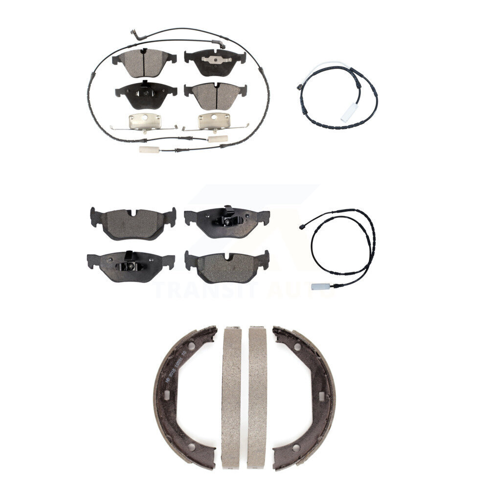 Front Rear Ceramic Disc Brake Pads And Extra Wear Sensors Kit (5Pc) For BMW 328i xDrive KTW-100772
