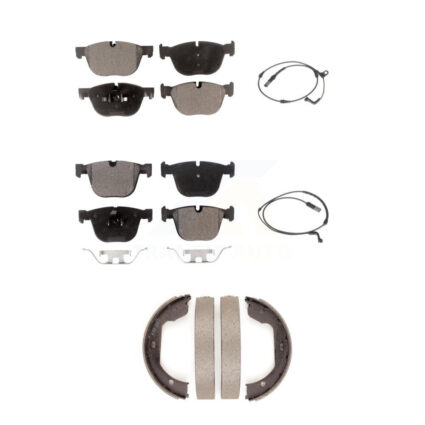 Front Rear Ceramic Disc Brake Pads And Wear Sensors Kit (5Pc) For BMW X5 X6 KTW-100777