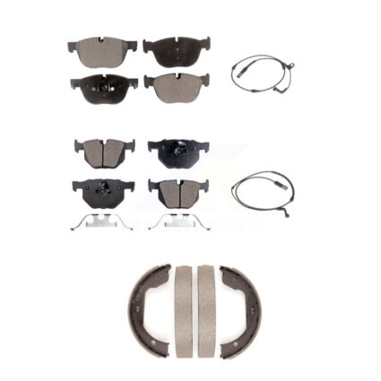 Front Rear Ceramic Disc Brake Pads And Wear Sensors Kit (5Pc) For BMW X5 X6 KTW-100778