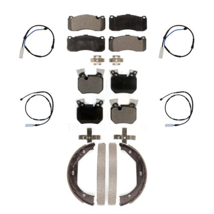 Front Rear Ceramic Disc Brake Pads And Wear Sensors Kit (7Pc) For BMW 135i 3.0L KTW-100788