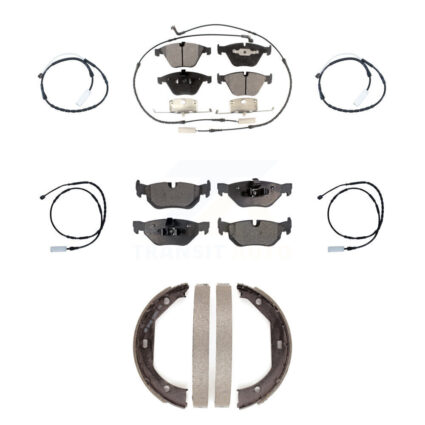 Front Rear Ceramic Disc Brake Pads And Extra Wear Sensors Kit (7Pc) For BMW 328i xDrive KTW-100791