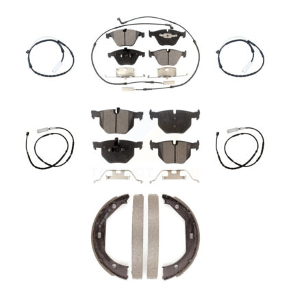 Front Rear Ceramic Disc Brake Pads And Extra Wear Sensors Kit (7Pc) For BMW X1 KTW-100796