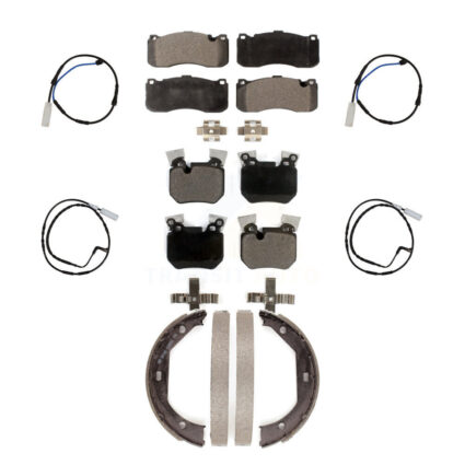 Front Rear Ceramic Disc Brake Pads And Wear Sensors Kit (7Pc) For BMW 135i 135is 3.0L KTW-100799