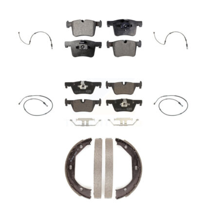 Front Rear Ceramic Disc Brake Pad And Wear Sensor Kit (7Pc) For BMW 320i xDrive 328d 2.0L KTW-100801