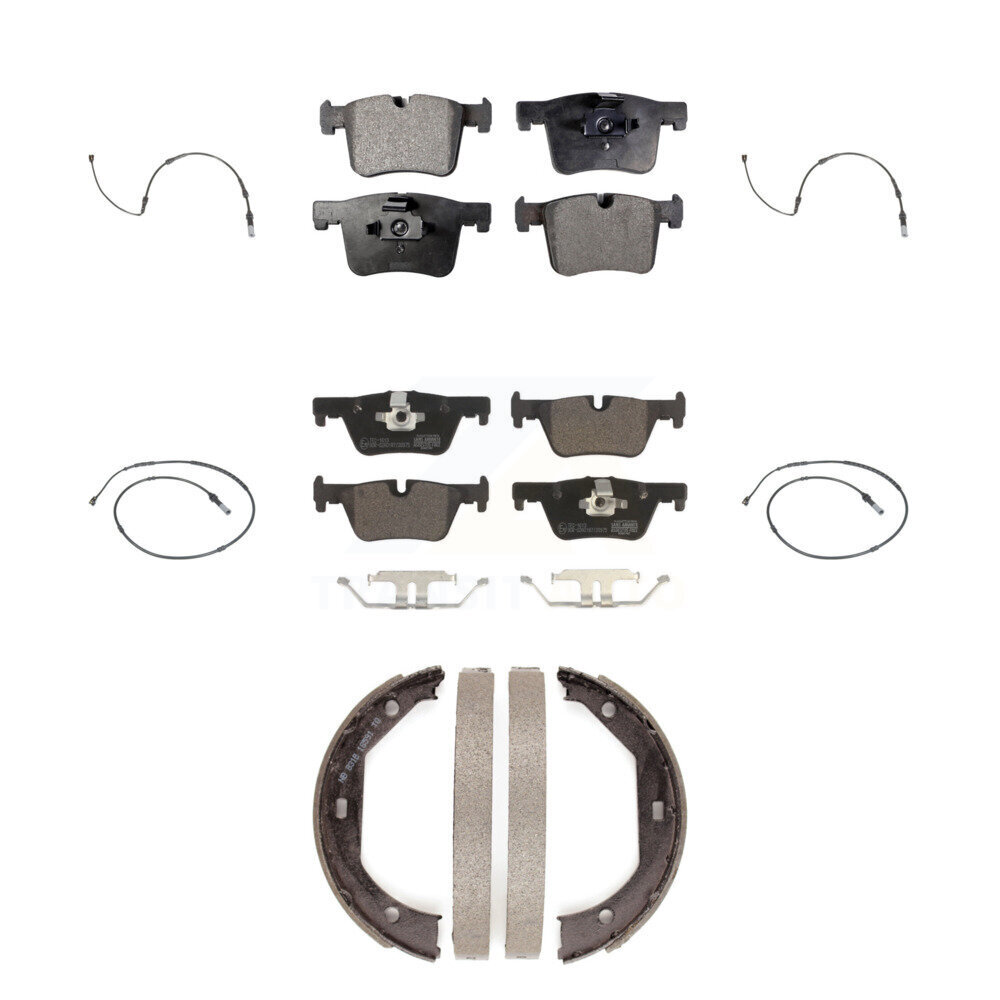 Front Rear Ceramic Disc Brake Pad And Wear Sensor Kit (7Pc) For BMW 320i xDrive 328d 2.0L KTW-100801