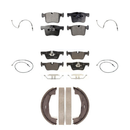 Front Rear Ceramic Disc Brake Pad And Wear Sensor Kit (7Pc) For BMW 320i xDrive 328d 2.0L KTW-100802