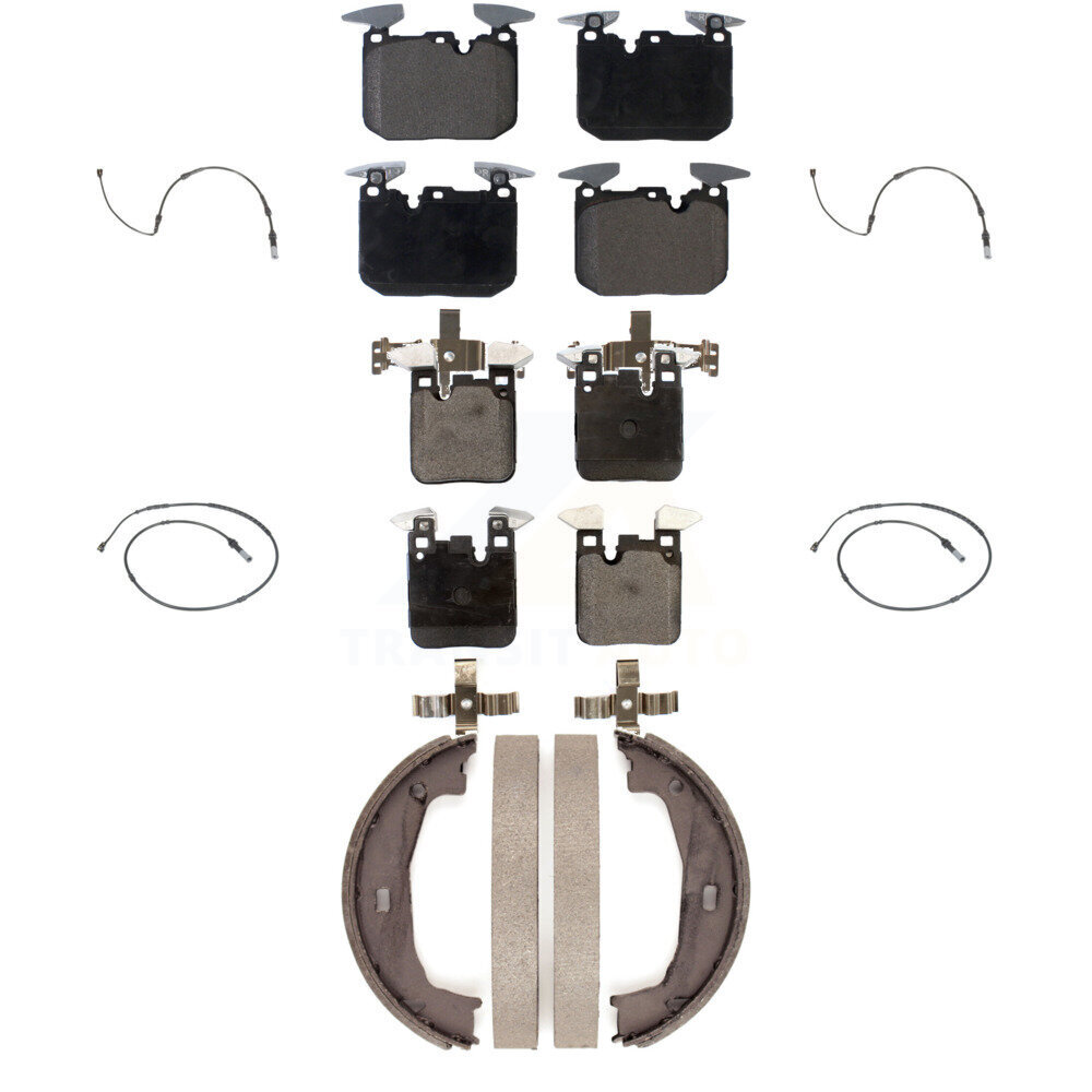 Front Rear Ceramic Disc Brake Pads And Wear Sensors Kit (7Pc) For BMW M240i xDrive KTW-100803