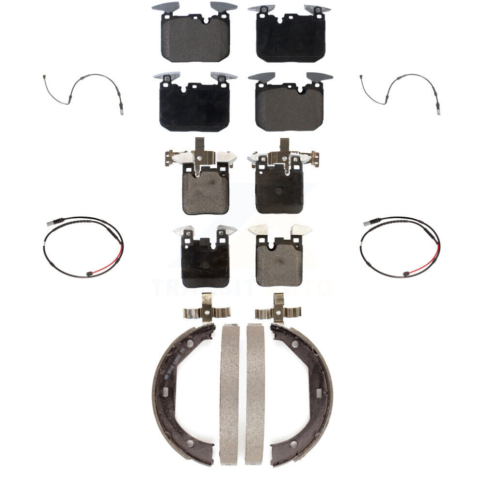 Front Rear Ceramic Disc Brake Pads And Wear Sensors Kit (7Pc) For BMW M3 M2 KTW-100806