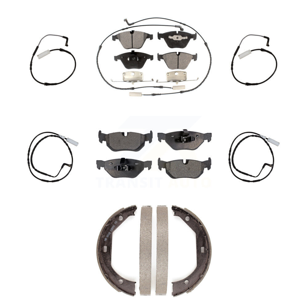 Front Rear Ceramic Disc Brake Pads And Extra Wear Sensors Kit (7Pc) For BMW 328i KTW-100816