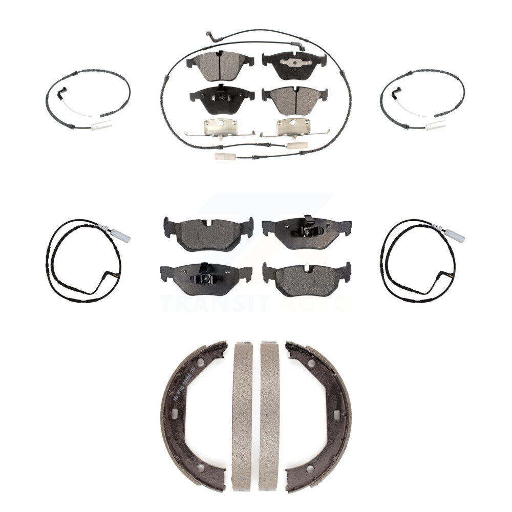 Front Rear Ceramic Disc Brake Pads And Extra Wear Sensors Kit (7Pc) For BMW 328i xDrive KTW-100824