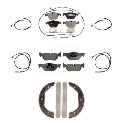 Front Rear Ceramic Disc Brake Pads And Extra Wear Sensors Kit (7Pc) For BMW 328i xDrive KTW-100826