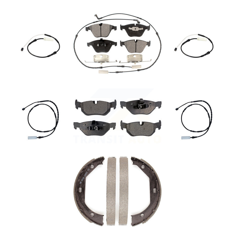 Front Rear Ceramic Disc Brake Pads And Extra Wear Sensors Kit (7Pc) For BMW 328i xDrive KTW-100826