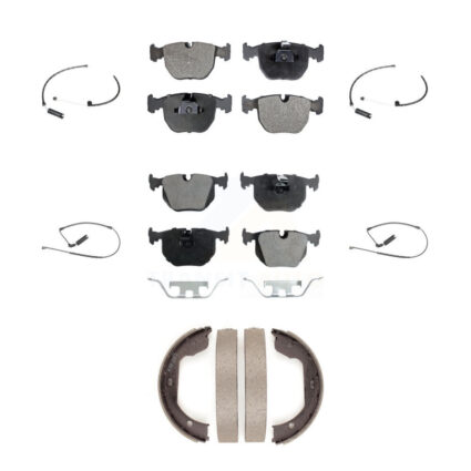 Front Rear Ceramic Disc Brake Pads And Wear Sensors Kit (7Pc) For BMW X5 KTW-100831