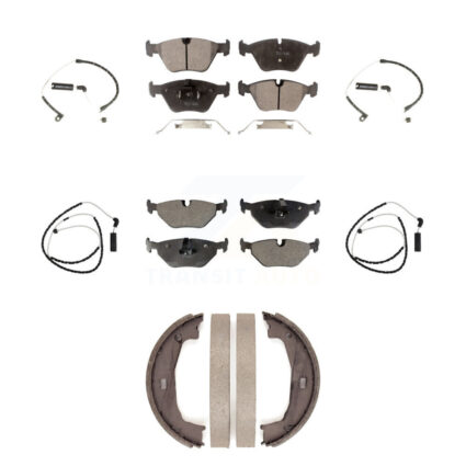 Front Rear Ceramic Disc Brake Pads And Wear Sensors Kit (7Pc) For BMW Z4 KTW-100842