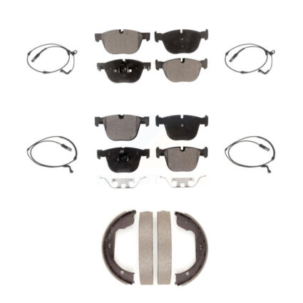 Front Rear Ceramic Disc Brake Pads And Wear Sensors Kit (7Pc) For BMW X5 X6 KTW-100844