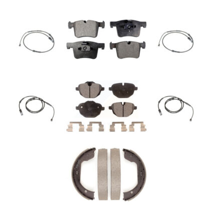 Front Rear Ceramic Disc Brake Pads And Wear Sensors Kit (7Pc) For 2011 BMW X3 xDrive28i KTW-100851