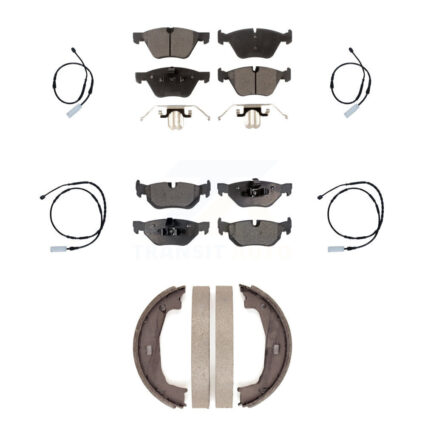 Front Rear Ceramic Disc Brake Pads And Wear Sensors Kit (7Pc) For 2013 BMW 128i 3.0L KTW-100853