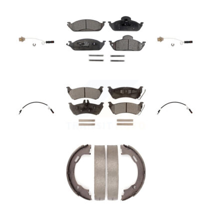 Front Rear Ceramic Brake Pads & Wear Sensor Kit (7Pc) For Mercedes-Benz ML320 ML350 ML430 KTW-100859