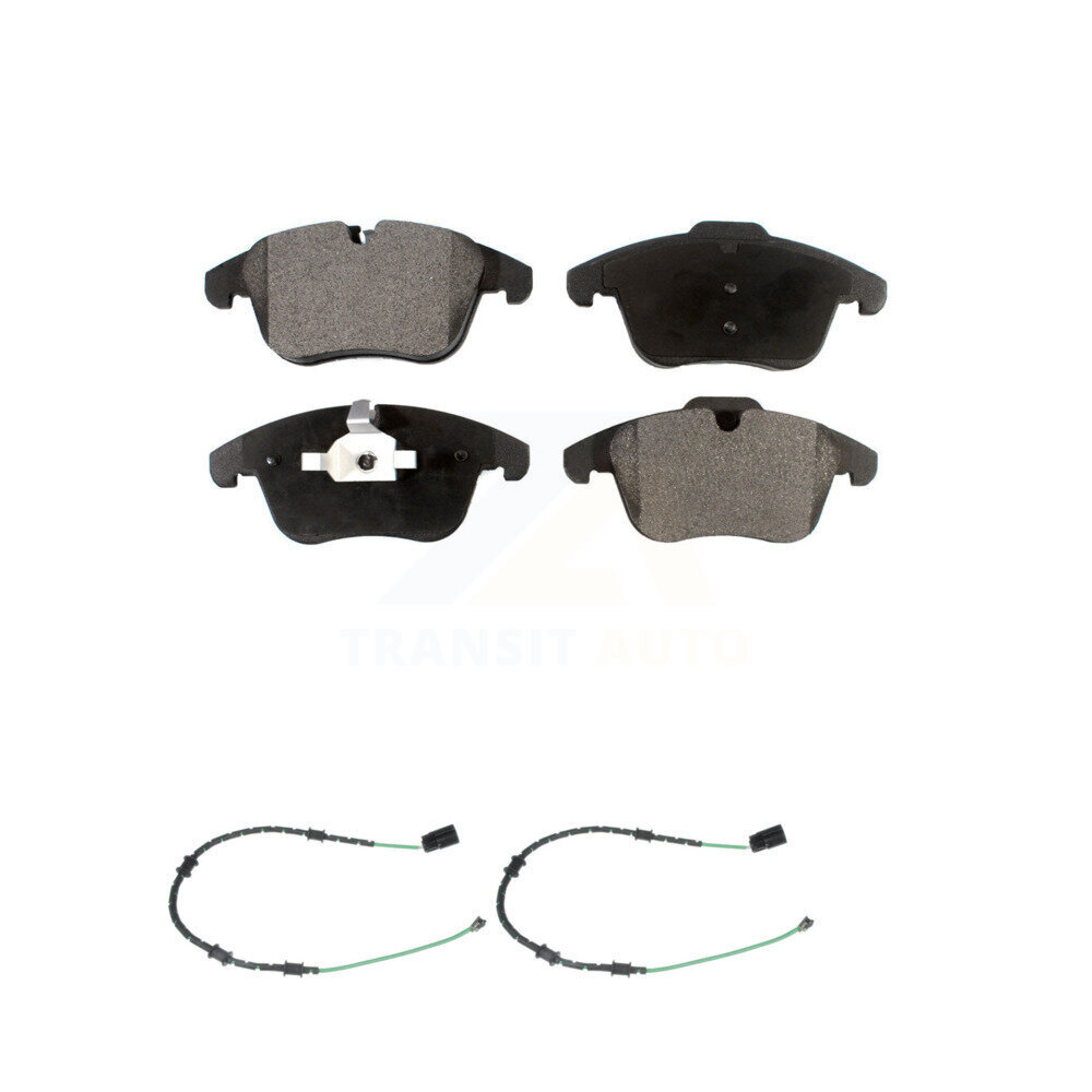 Front Ceramic Brake Pad & Wear Sensor Kit For 13-15 Jaguar XF 2.0L with 356mm Rotor KTW-100887