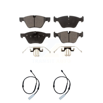 Front Ceramic Disc Brake Pads And Wear Sensors Kit For BMW 128i 3.0L KTW-100895