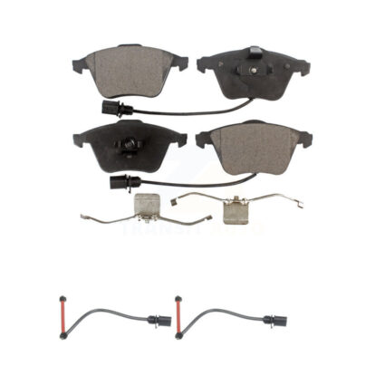 Front Ceramic Disc Brake Pads And Extra Wear Sensors Kit For 2011 Audi A6 Quattro KTW-100903