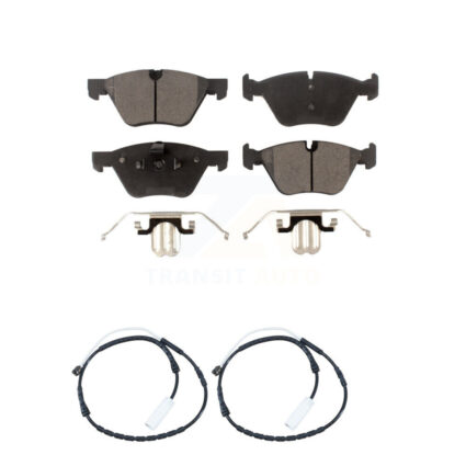 Front Ceramic Disc Brake Pads And Wear Sensors Kit For 2012 BMW X1 xDrive28i KTW-100935