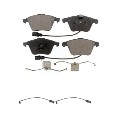 Front Ceramic Disc Brake Pads And Extra Wear Sensors Kit For 2008 Audi A4 Quattro S4 KTW-100982