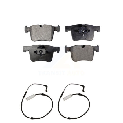 Front Ceramic Disc Brake Pad Wear Sensor Kit For 2012 BMW 328i with Black Painted Caliper KTW-100997