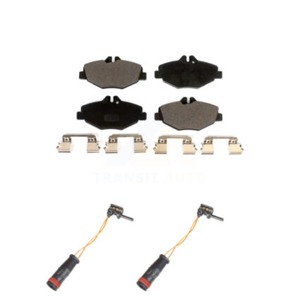 Front Ceramic Disc Brake Pads And Wear Sensors Kit For Mercedes-Benz E350 RWD KTW-101012
