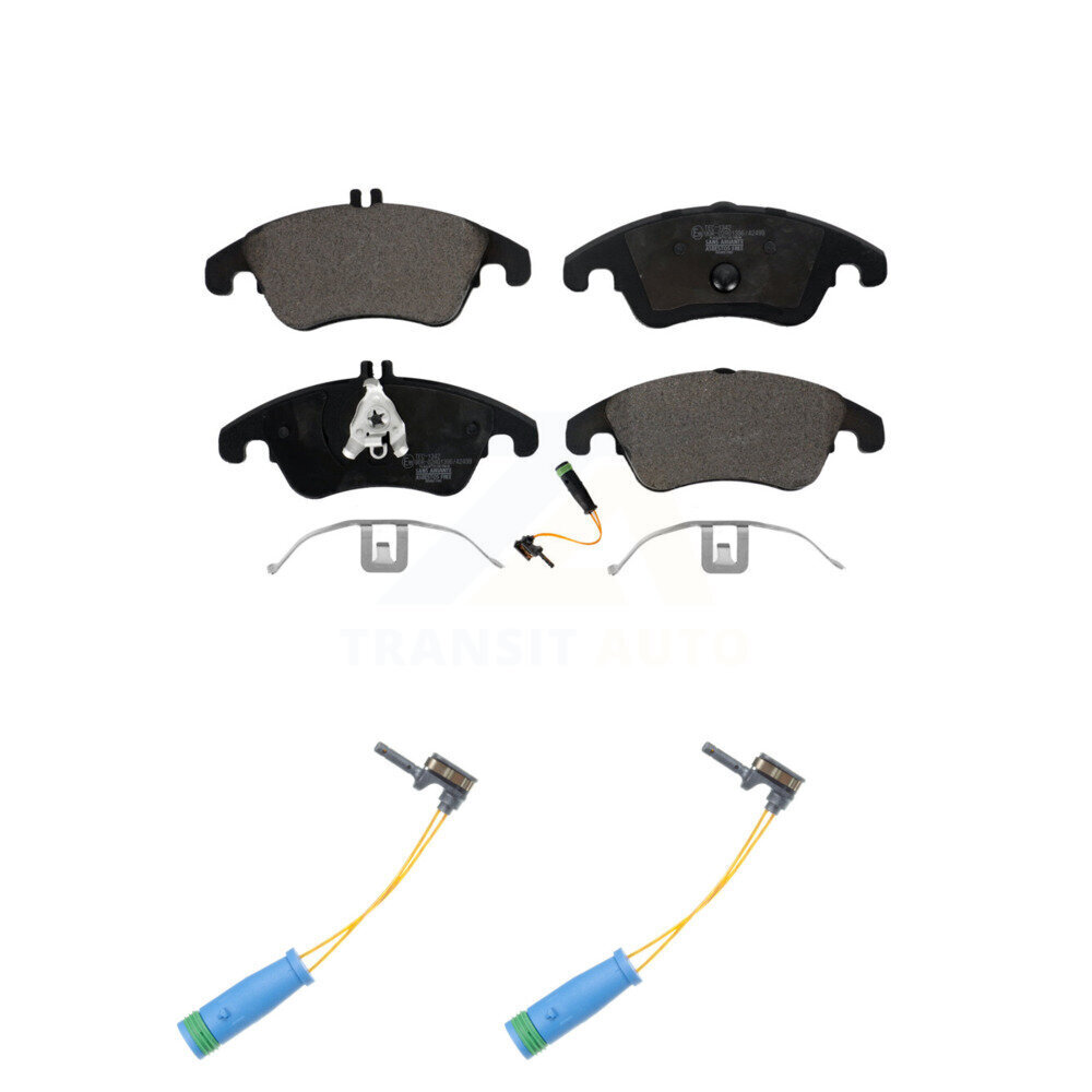 Front Ceramic Disc Brake Pads And Extra Wear Sensors Kit For Mercedes-Benz E400 KTW-101058