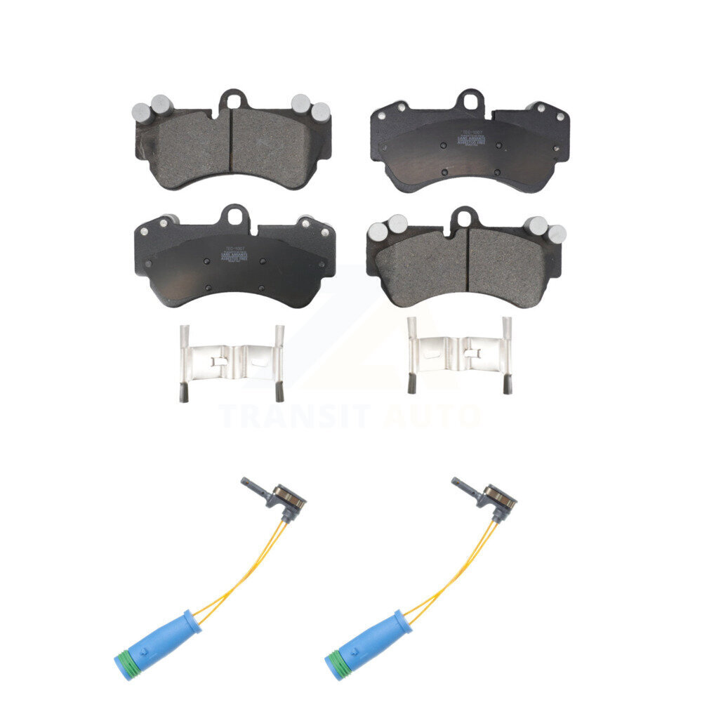 Front Ceramic Disc Brake Pads And Wear Sensors Kit For 2017-2018 Mercedes-Benz G550 4x4 KTW-101062