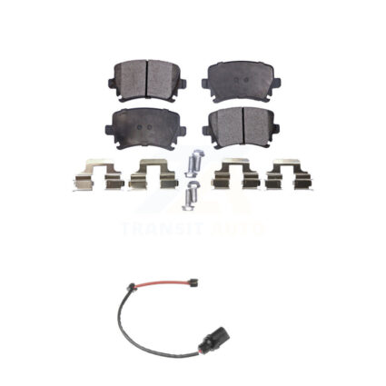 Rear Ceramic Disc Brake Pads And Wear Sensors Kit For 2011 Audi A6 KTW-101098