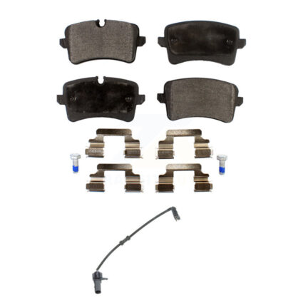 Rear Ceramic Brake Pad And Wear Sensor Kit For 2011-2012 Audi A8 Quattro with 356mm Rotor KTW-101107