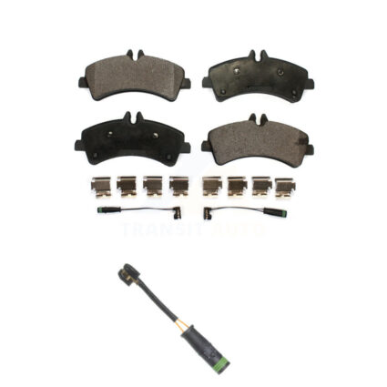 Rear Ceramic Brake Pad Extra Wear Sensor Kit For Mercedes-Benz Sprinter 3500 Freightliner KTW-101139