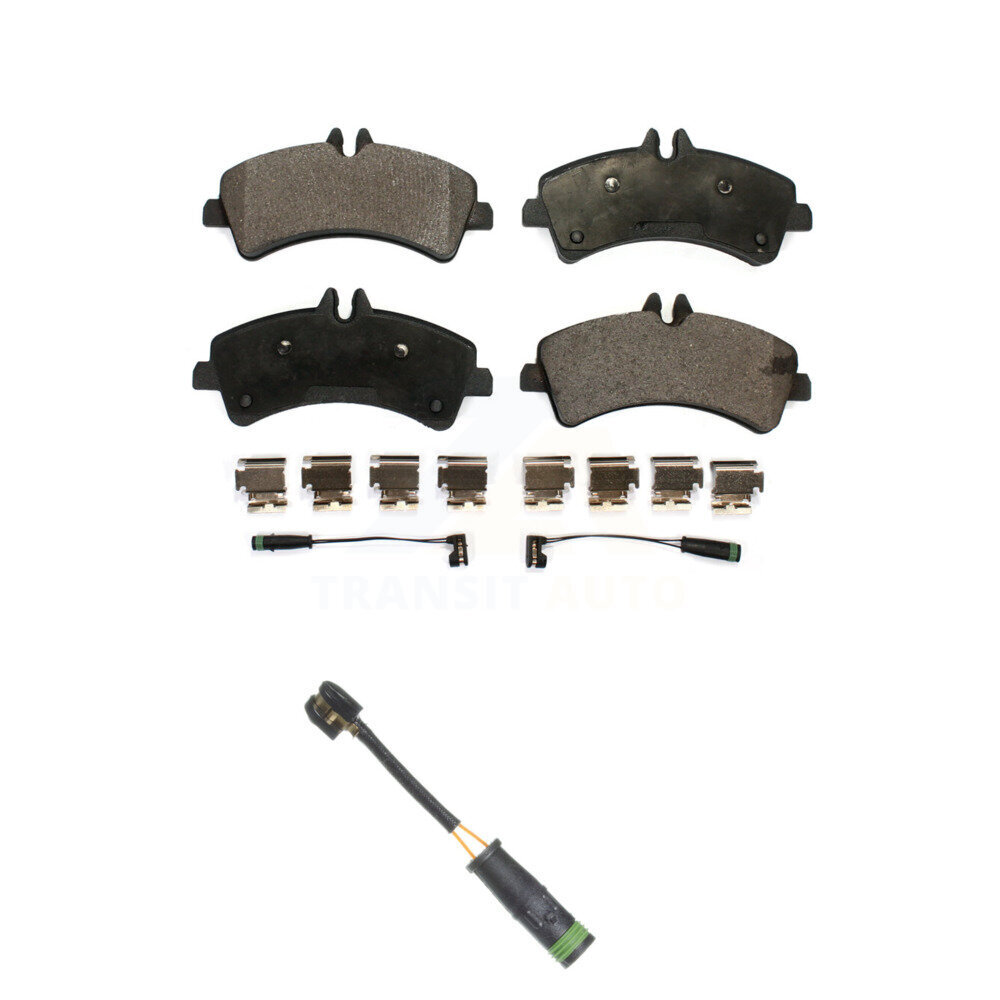 Rear Ceramic Brake Pad Extra Wear Sensor Kit For Mercedes-Benz Sprinter 3500 Freightliner KTW-101139