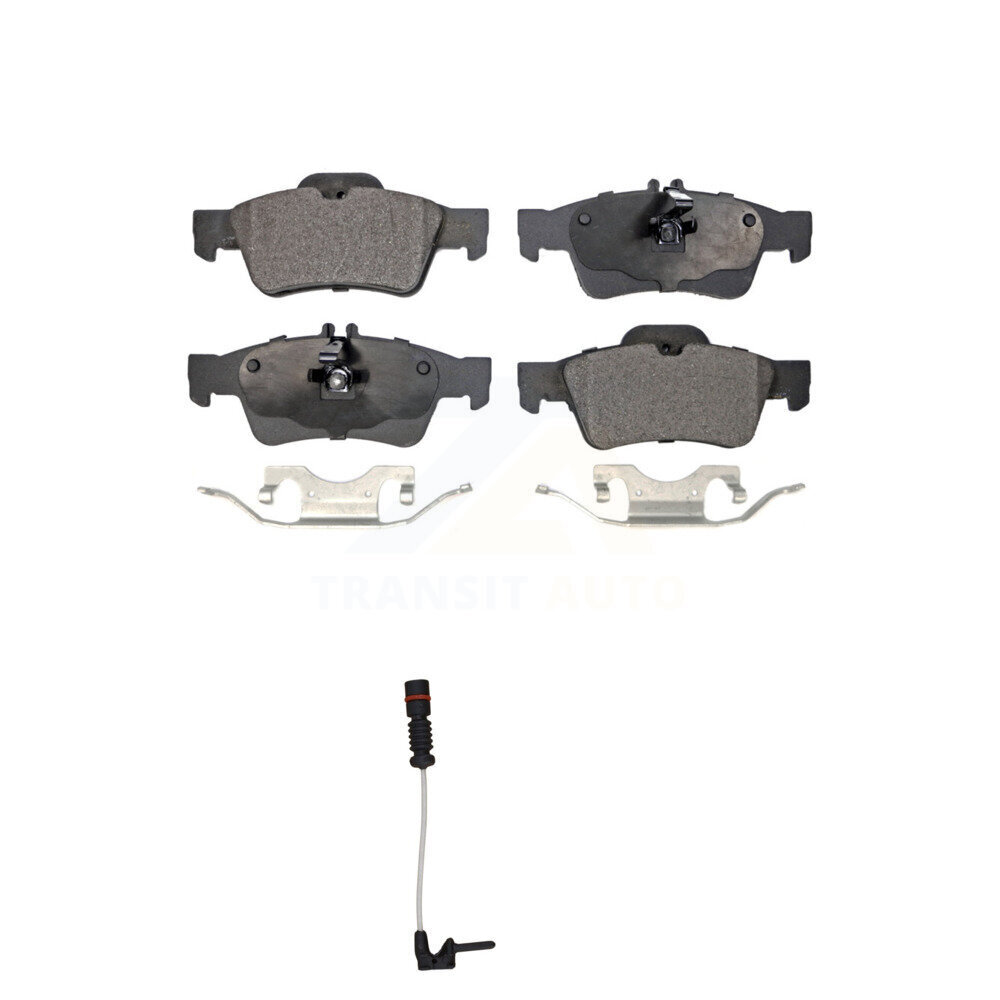 Rear Ceramic Disc Brake Pad & Wear Sensor Kit For 2003 Mercedes-Benz E320 Sedan with 3.2L KTW-101152