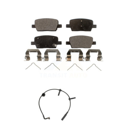 Rear Ceramic Brake Pad & Wear Sensor Kit For Cadillac CT6 With 345mm Diameter Front Rotor KTW-101156