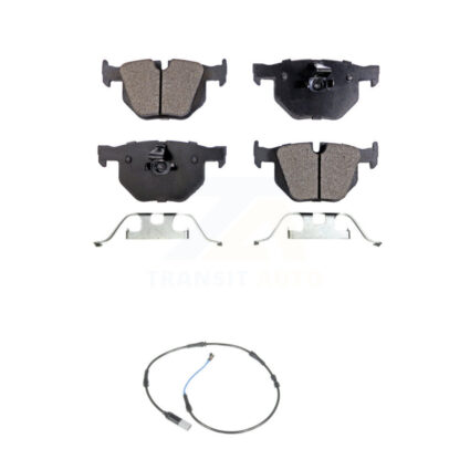 Rear Ceramic Disc Brake Pads And Wear Sensors Kit For 2010 BMW 528i 3.0L KTW-101163