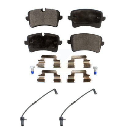 Rear Ceramic Brake Pad And Wear Sensor Kit For 2011-2012 Audi A8 Quattro with 356mm Rotor KTW-101264