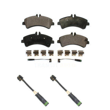 Rear Ceramic Brake Pad Extra Wear Sensor Kit For Mercedes-Benz Sprinter 3500 Freightliner KTW-101296
