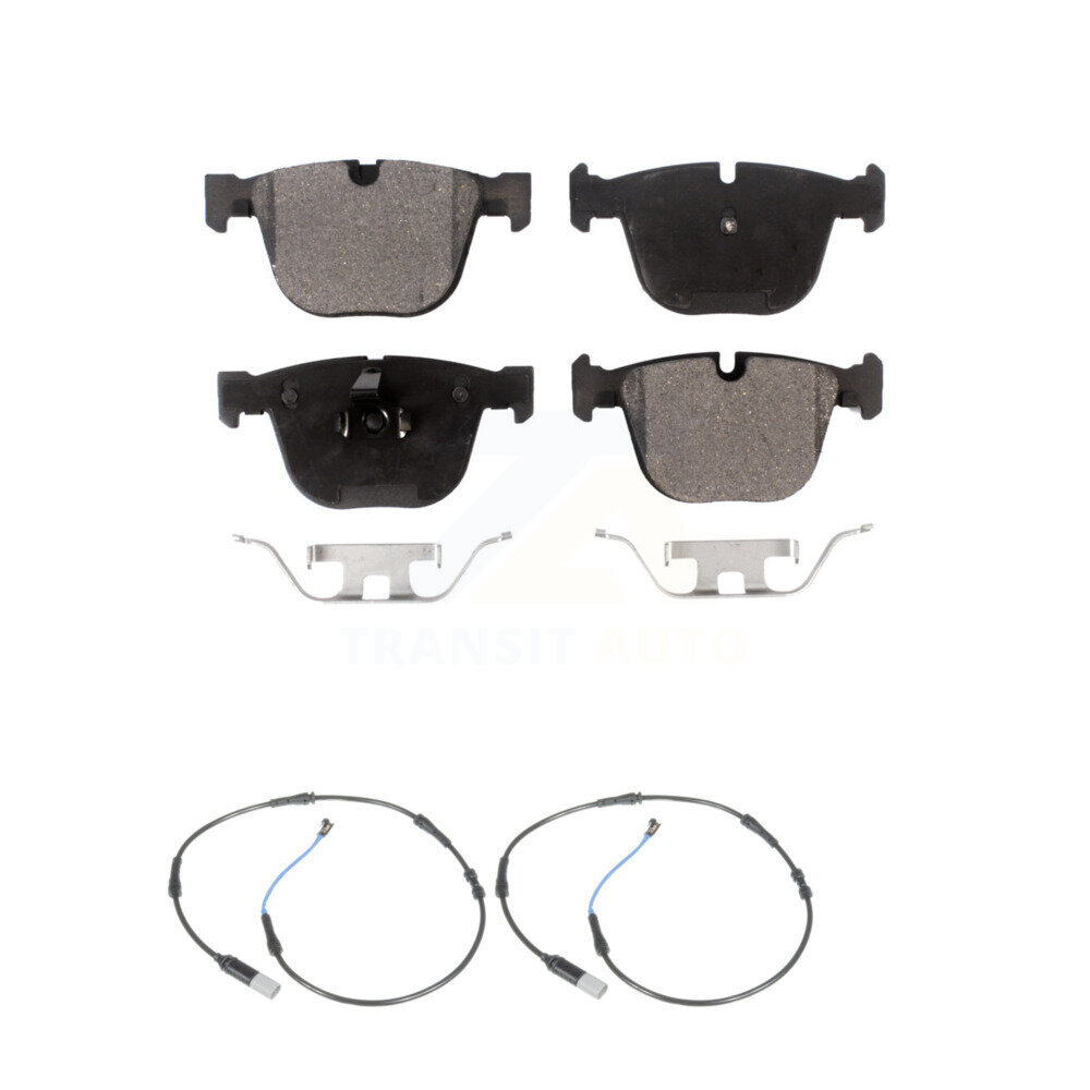 Rear Ceramic Disc Brake Pads And Wear Sensors Kit For 2009-2010 BMW 535i 3.0L KTW-101319