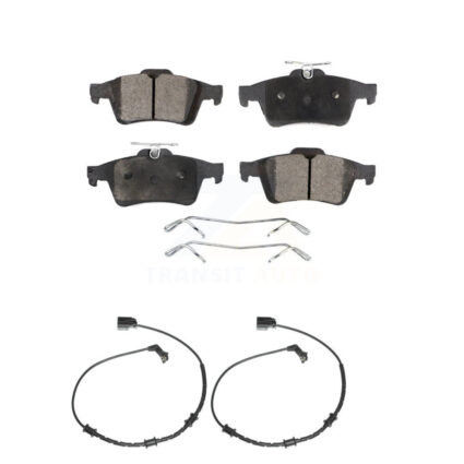 Rear Ceramic Disc Brake Pads And Wear Sensors Kit For Jaguar XF XJ XK XKR KTW-101361