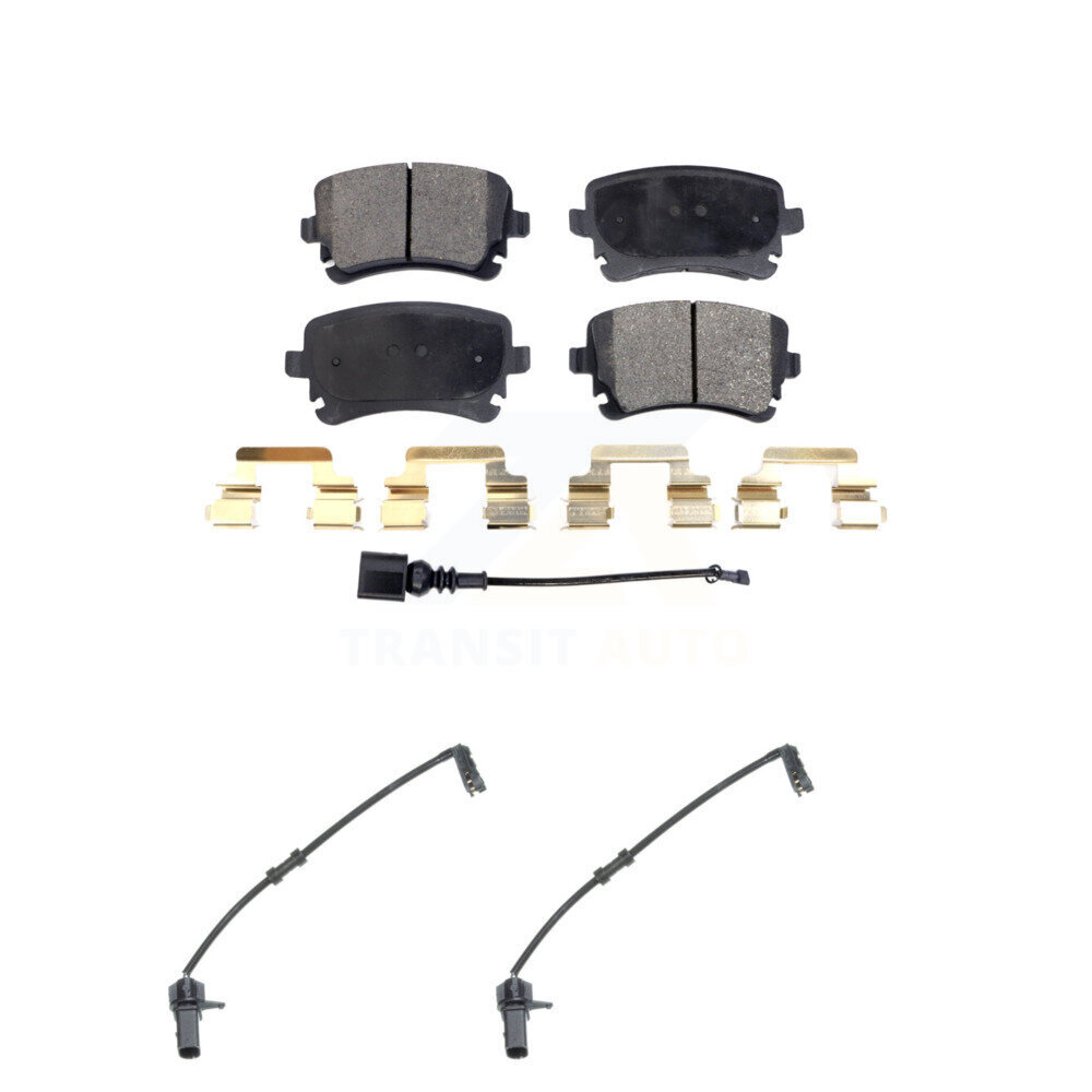 Rear Ceramic Disc Brake Pads And Extra Wear Sensor Kit For 2010 Audi A8 Quattro 6.0L/4.2L KTW-101380