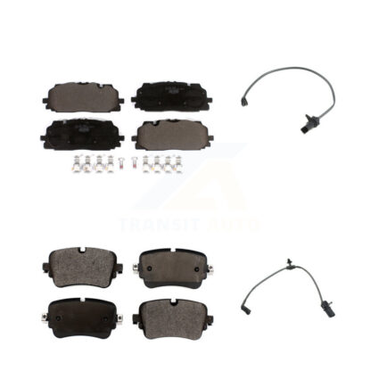 Front Rear Ceramic Disc Brake Pads And Wear Sensors Kit For Audi Q7 Q8 A8 Quattro KTW-101404