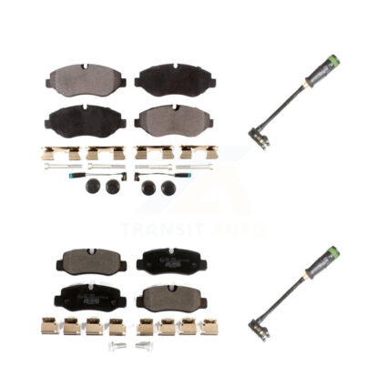 Front Rear Ceramic Brake Pads & Extra Wear Sensor Kit For 16-20 Mercedes-Benz Metris 2.0L KTW-101405