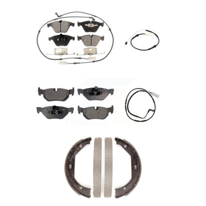 Front Rear Ceramic Disc Brake Pads And Extra Wear Sensors Kit (5Pc) For BMW 328i KTW-101429