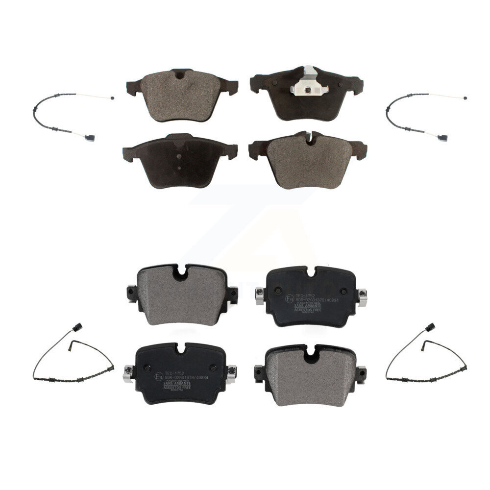Front Rear Ceramic Brake Pad Wear Sensor Kit For Jaguar XJ RWD with 3.0L Disc rear brakes KTW-101447