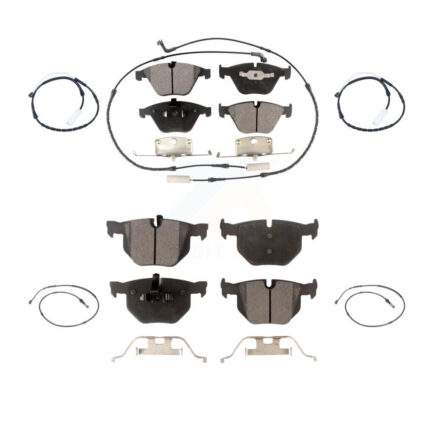 Front Rear Ceramic Disc Brake Pads And Extra Wear Sensors Kit For BMW 335i xDrive KTW-101448